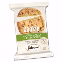 Falcone Cookie gefüllt mit Pistaziencreme 50g Packung Falcone Cookie gefüllt mit Pistaziencreme 50g Packung Bild 1