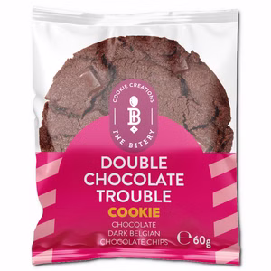 The Bitery Double Chocolate Trouble Cookie 60g Packung The Bitery Double Chocolate Trouble Cookie 60g Packung Bild 1