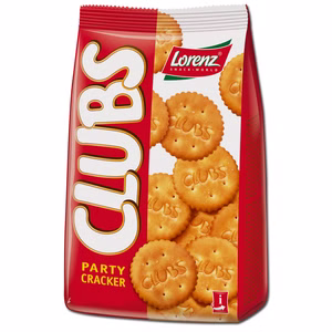 Lorenz Party Clubs Cracker, Gebäck, 200g Beutel Lorenz Party Clubs Cracker, Gebäck, 200g Beutel Bild 1