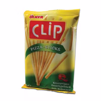 Ülker Clip Pizza Sticks, Snackgebäck, 50g Beutel Ülker Clip Pizza Sticks, Snackgebäck, 50g Beutel Bild 1