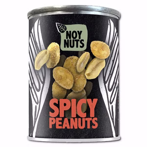 NoyNuts Spicy Peanuts, Erdnüsse, 60g Dose Bild 1