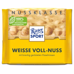 Ritter Sport Weiße Voll-Nuss, Schokolade, 100g Tafel