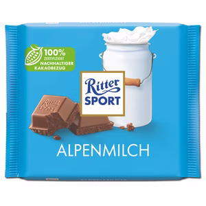 Ritter Sport Alpenmilch, Schokolade, 100g Tafel Ritter Sport Alpenmilch, Schokolade, 100g Tafel Bild 1