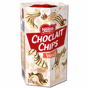 Nestle Choclait Chips White,Weiße-Schokolade, 115g Packung Nestle Choclait Chips White,Weiße-Schokolade, 115g Packung Bild 1