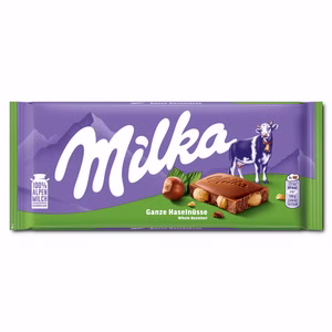 Milka Ganze Haselnüsse Schokolade 95g Tafel Milka Ganze Haselnüsse Schokolade 95g Tafel Bild 1