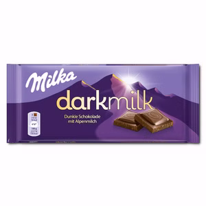 Milka Dark Milk Dunkle Alpenmilch Schokolade, 85g Tafel Milka Dark Milk Dunkle Alpenmilch Schokolade, 85g Tafel Bild 1