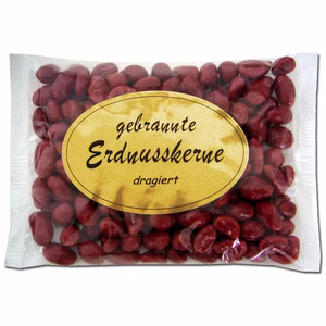 Gebrannte Erdnüsse-Kerne dragiert 100g Beutel Gebrannte Erdnüsse-Kerne dragiert 100g Beutel Bild 1