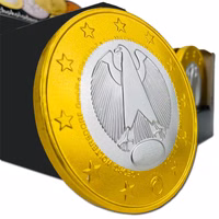Große Milch-Schokoladen Euro-Münzen Taler 10cm 58g Taler Große Milch-Schokoladen Euro-Münzen Taler 10cm 58g Taler Bild 4