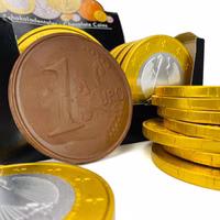 Große Milch-Schokoladen Euro-Münzen Taler 10cm 58g Taler Große Milch-Schokoladen Euro-Münzen Taler 10cm 58g Taler Bild 3