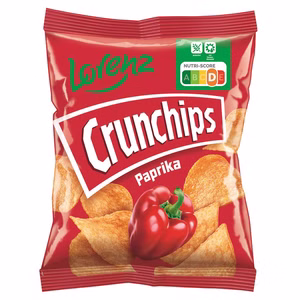 Lorenz Crunchips Paprika, Chips, Snack, 50g Beutel Bild 1