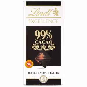 Lindt Excellence 99% Bitter Extra Kräftig 50g, 18 Tafeln Lindt Excellence 99% Bitter Extra Kräftig 50g, 18 Tafeln Bild 1
