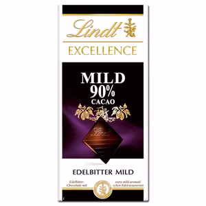 Lindt Excellence Mild 90% Cacao, Schokolade, 100g Tafel Lindt Excellence Mild 90% Cacao, Schokolade, 100g Tafel Bild 1