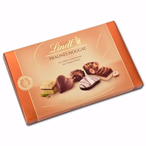 Lindt Pralines Nougat Schokolade 200g Packung Bild 1
