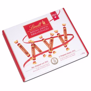 Lindt Kirsch-Stengeli, Schokoladen-Sticks, 250g Packung Lindt Kirsch-Stengeli, Schokoladen-Sticks, 250g Packung Bild 1