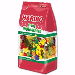 Haribo Frohe Weihnachten, Fruchtgummi, 300g Beutel Haribo Frohe Weihnachten, Fruchtgummi, 300g Beutel Bild 1