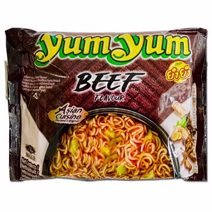 Yum Yum Instant-Nudel-Suppe Beef, Rindfleisch, 60g Packung Yum Yum Instant-Nudel-Suppe Beef, Rindfleisch, 60g Packung Bild 1