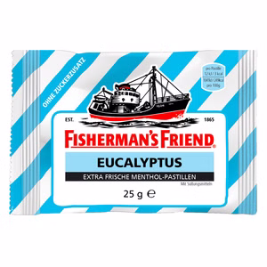 Fishermans Friend Eukalyptus Menthol ohne Zuckerzusatz 25g Beutel Fishermans Friend Eukalyptus Menthol ohne Zuckerzusatz 25g Beutel Bild 1