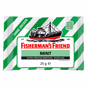 Fishermans Friend Mint ohne Zucker, Pastillen, 25g Beutel Fishermans Friend Mint ohne Zucker, Pastillen, 25g Beutel Bild 1