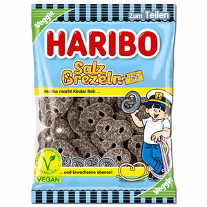 Haribo Salzbrezeln, Lakritz, 175g Beutel Haribo Salzbrezeln, Lakritz, 175g Beutel Bild 1