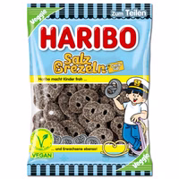 Haribo Salzbrezeln, Lakritz, 175g Beutel Haribo Salzbrezeln, Lakritz, 175g Beutel Bild 1