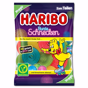 Haribo Bunte Schnecken, Fruchtgummi, 160g Beutel Haribo Bunte Schnecken, Fruchtgummi, 160g Beutel Bild 1