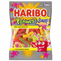 Haribo Pommes sauer, Fruchtgummi, 200g Beutel Haribo Pommes sauer, Fruchtgummi, 200g Beutel Bild 1