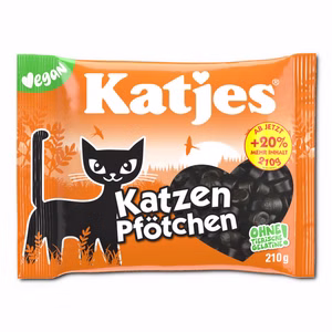 Katjes Katzen Pfötchen, Lakritz, 210g Beutel Katjes Katzen Pfötchen, Lakritz, 210g Beutel Bild 1