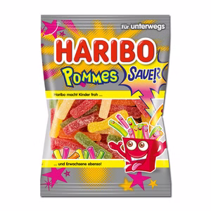 Haribo Pommes sauer, Fruchtgummi, 100g Beutel Haribo Pommes sauer, Fruchtgummi, 100g Beutel Bild 1