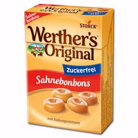 Werthers Original Minis, Bonbon ohne Zucker, 42g Packung Werthers Original Minis, Bonbon ohne Zucker, 42g Packung Bild 1