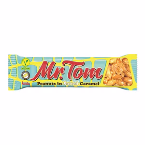 Mr. Tom Salted Caramel, Erdnuss, 40g Riegel Mr. Tom Salted Caramel, Erdnuss, 40g Riegel Bild 1