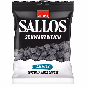 Sallos Schwarzweich Salmiak, Lakritz, 200g Beutel Bild 1