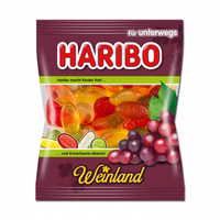 Haribo Weinland, Fruchtgummi, 100g Beutel Haribo Weinland, Fruchtgummi, 100g Beutel Bild 1