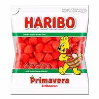 Haribo Primavera Erdbeeren, Schaumzucker, 100g Beutel Haribo Primavera Erdbeeren, Schaumzucker, 100g Beutel Bild 1
