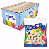Frigeo Ahoj-Brause Brause-Ringe, saurer Schaumzucker, 16 Beutel je 150g Frigeo Ahoj-Brause Brause-Ringe, saurer Schaumzucker, 16 Beutel je 150g Bild 1
