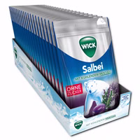 Wick Salbei ohne Zucker, Halsbonbon, 20 Beutel je 72g Wick Salbei ohne Zucker, Halsbonbon, 20 Beutel je 72g Bild 1