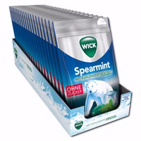 Wick Spearmint ohne Zucker, Halsbonbon, 20 Beutel je 72g Wick Spearmint ohne Zucker, Halsbonbon, 20 Beutel je 72g Bild 1