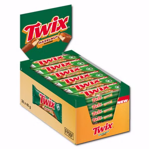 Twix Hazelnut Flavour, Schokolade, 30 Riegel je 46g Twix Hazelnut Flavour, Schokolade, 30 Riegel je 46g Bild 1