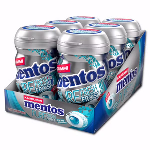 Mentos Gum Pure Fresh Frost Euca Menthol, Kaugummi, 6 Dosen je 70g Mentos Gum Pure Fresh Frost Euca Menthol, Kaugummi, 6 Dosen je 70g Bild 1