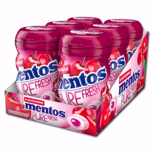 Mentos Gum Pure Fresh Kirsche, Kaugummi, 6 Dosen je 70g Mentos Gum Pure Fresh Kirsche, Kaugummi, 6 Dosen je 70g Bild 1