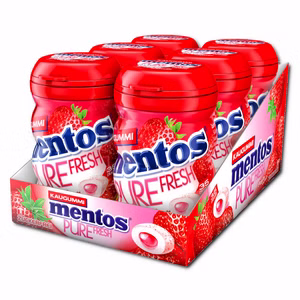 Mentos Gum Pure Fresh Erdbeere, Kaugummi, 6 Dosen je 70g Mentos Gum Pure Fresh Erdbeere, Kaugummi, 6 Dosen je 70g Bild 1