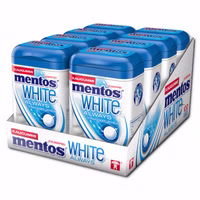 Mentos Gum Always White Peppermint 100er, Kaugummi, 8 Dosen je 106g Mentos Gum Always White Peppermint 100er, Kaugummi, 8 Dosen je 106g Bild 1