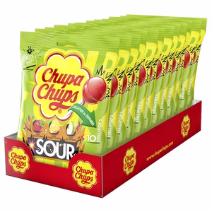 Chupa Chups Sour Lutscher 10er Pack 12 Beutel Chupa Chups Sour Lutscher 10er Pack 12 Beutel Bild 1