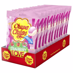 Chupa Chups Strawberry Love Lutscher 10er Pack 12 Beutel Chupa Chups Strawberry Love Lutscher 10er Pack 12 Beutel Bild 1