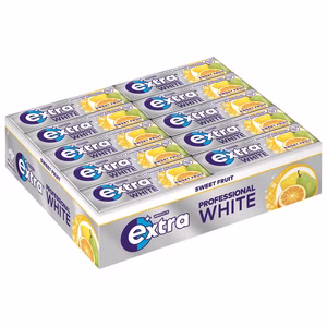 Wrigleys Extra Professional White Sweet Fruit Dragee 30 Packungen Wrigleys Extra Professional White Sweet Fruit Dragee 30 Packungen Bild 1