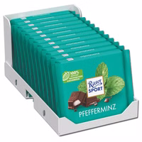 Ritter Sport Pfefferminz, Schokolade, 12 Tafeln je 100g Ritter Sport Pfefferminz, Schokolade, 12 Tafeln je 100g Bild 1