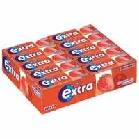 Wrigleys Extra Erdbeere Dragee 30 Packungen je 14g Wrigleys Extra Erdbeere Dragee 30 Packungen je 14g Bild 1