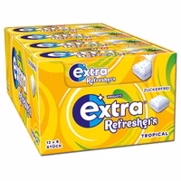 Wrigleys Extra Refreshers Tropical Cubes, Kaugummi, 12 Packungen je 8 Stück Wrigleys Extra Refreshers Tropical Cubes, Kaugummi, 12 Packungen je 8 Stück Bild 1