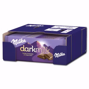 Milka Dark Milk Dunkle Alpenmilch Schokolade, 16 Tafeln je 85g Milka Dark Milk Dunkle Alpenmilch Schokolade, 16 Tafeln je 85g Bild 1