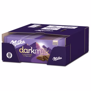 Milka Dark Milk Dunkle Alpenmilch Schokolade, 16 Tafeln je 85g Milka Dark Milk Dunkle Alpenmilch Schokolade, 16 Tafeln je 85g Bild 1