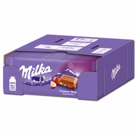 Milka Trauben-Nuss Schokolade 23 Tafeln je 90g Milka Trauben-Nuss Schokolade 23 Tafeln je 90g Bild 1